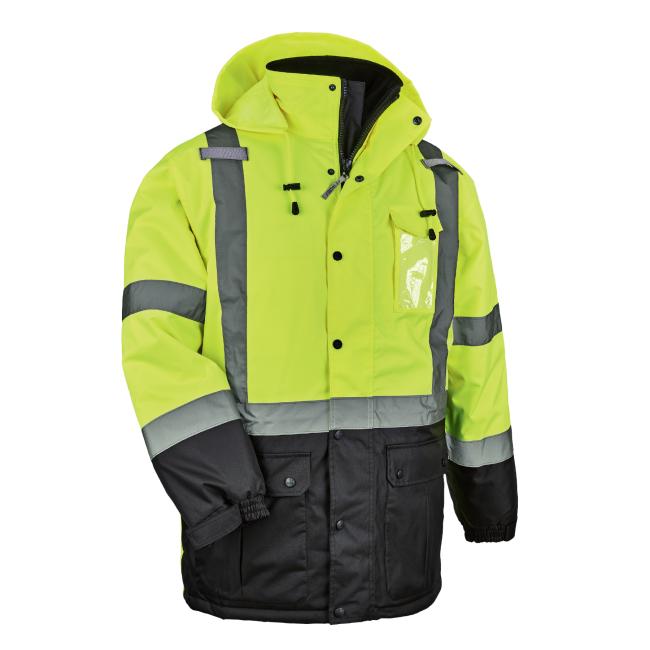 Main 3q product image showing the front view of the winter parka jacket.
